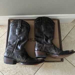 Stetson Ladies Snip Toe Western Boots Size 7